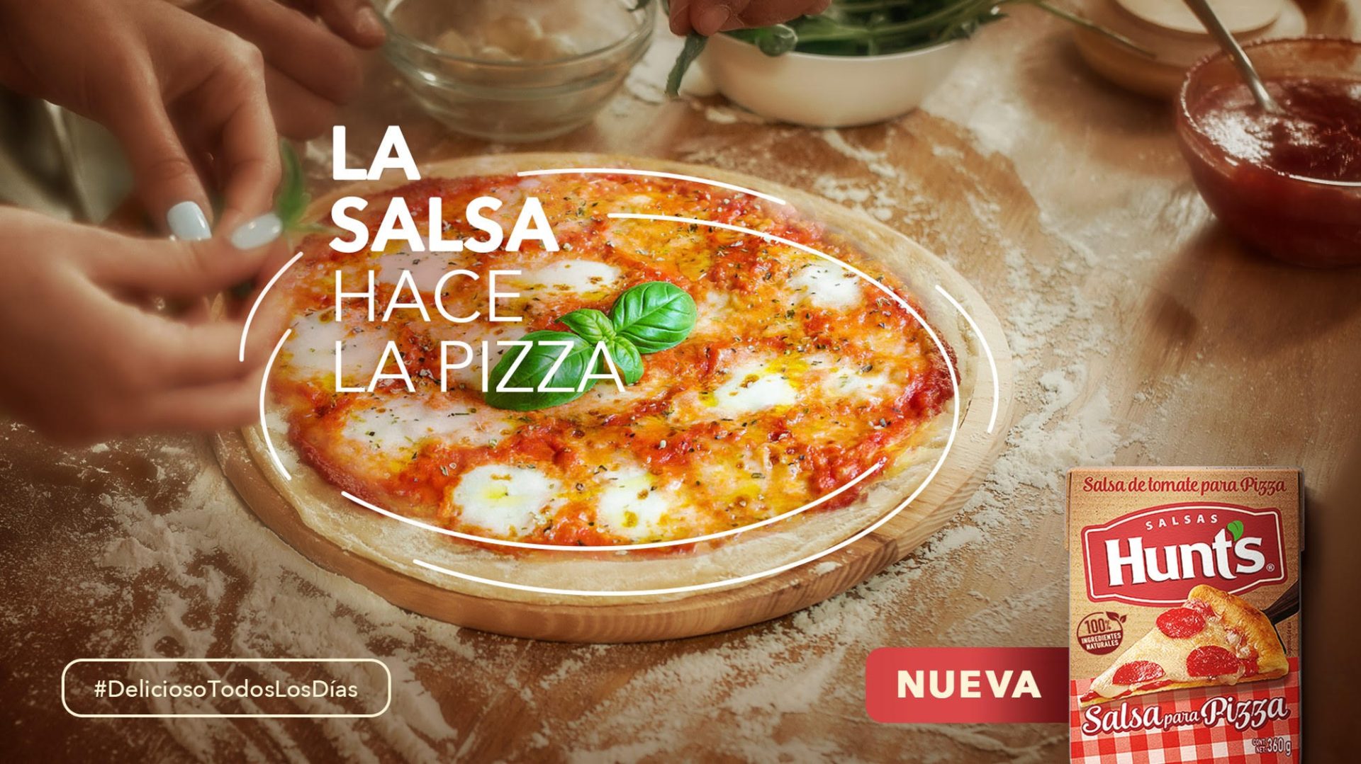 Crea experiencias inolvidables desde casa con la NUEVA salsa para pizzas HUNT’S®, la pizza como nunca la habías probado