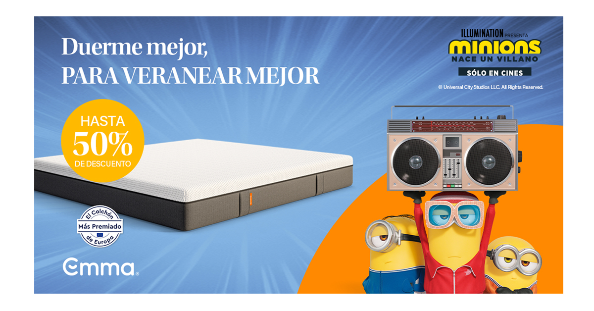 Emma colchones en alianza con Illumination y «Los Minions 2: Nace un villano», unen fuerzas para mostrar al mundo que todos necesitan una buena noche de sueño