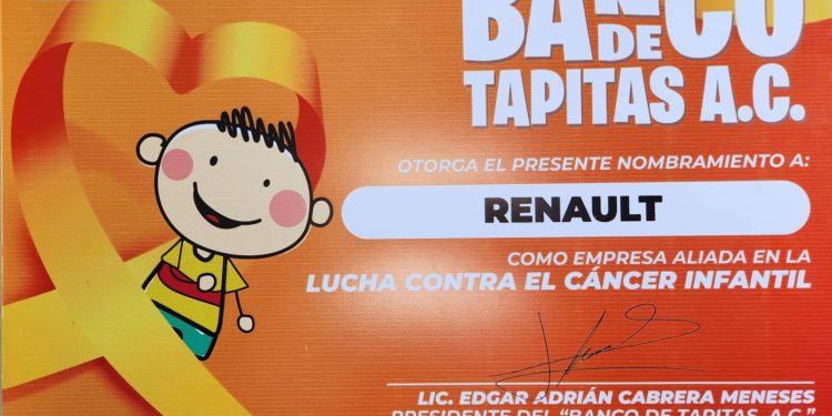 Renault México recolecta más de 3 toneladas de tapitas para luchar contra el cáncer infantil