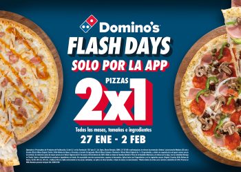 Domino’s Pizza arranca el año con Flash Days, una promoción exclusiva al comprar por su App: 2×1 en todas sus pizzas