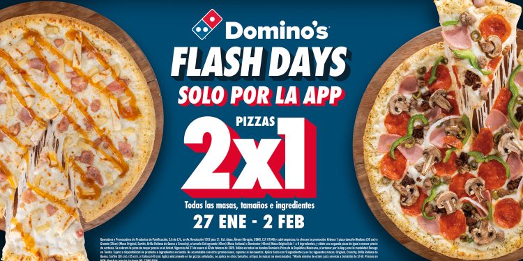 Domino’s Pizza arranca el año con Flash Days, una promoción exclusiva al comprar por su App: 2×1 en todas sus pizzas