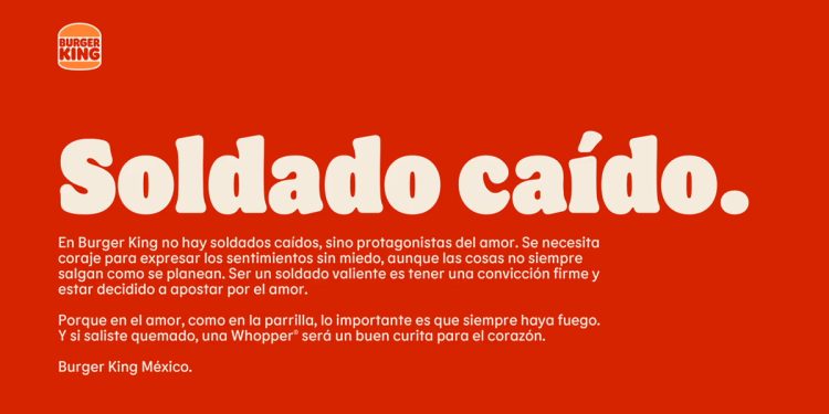 Soldado caído. Te estamos buscando