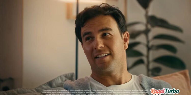 Checo Pérez se convierte en el nuevo rostro de Rappi en México con entregas en menos de 10 minutos