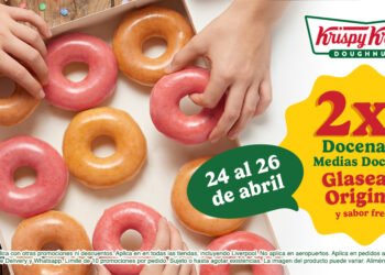 ¿Glaseada Original o de Fresa? Tus donas favoritas al 2×1 por tiempo limitado Krispy Kreme®
