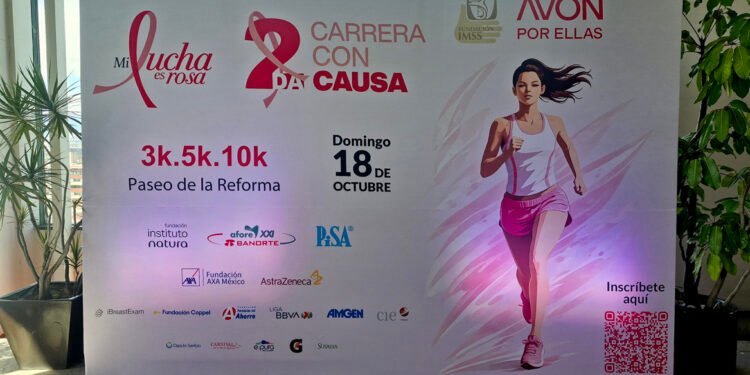Llega la 2.ª Carrera con Causa para la detección oportuna del Cáncer de Mama: Avon, Fundación IMSS y Fundación Instituto Natura